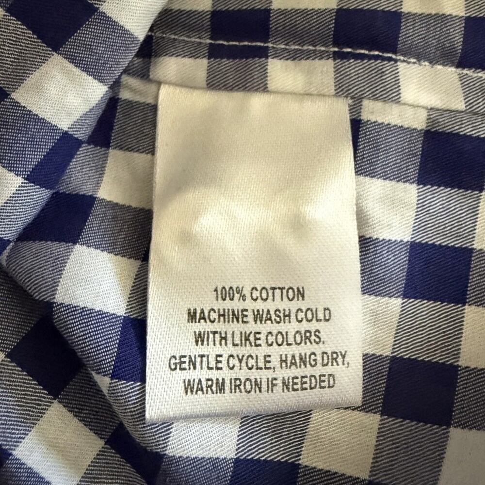 UNTUCKit Women’s Belleza Button Up Shirt Blue Buffalo Plaid Size 4 NWOT - Picture 10 of 15